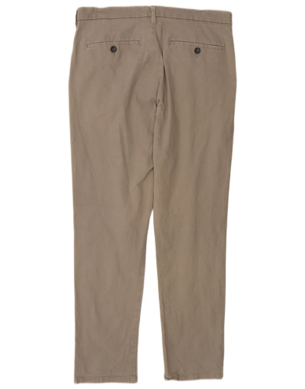 Marks & Spencer Mens Slim Chino Trousers W32 L29 Grey Cotton