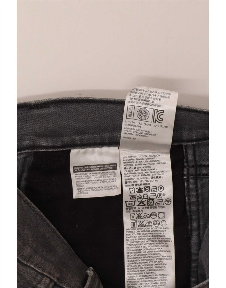 Jeans femininos Levi's Slim W30 L29 algodão cinza