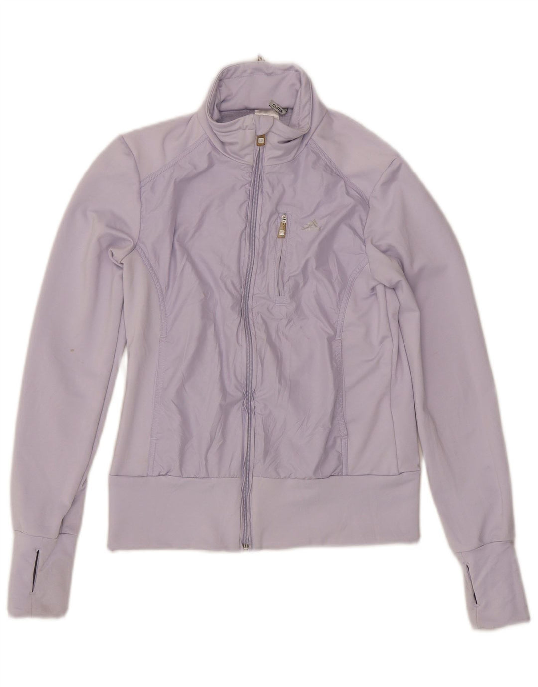 Adidas Womens Clima 365 Tracksuit Top Jacket UK 12 Médio Roxo Poliéster