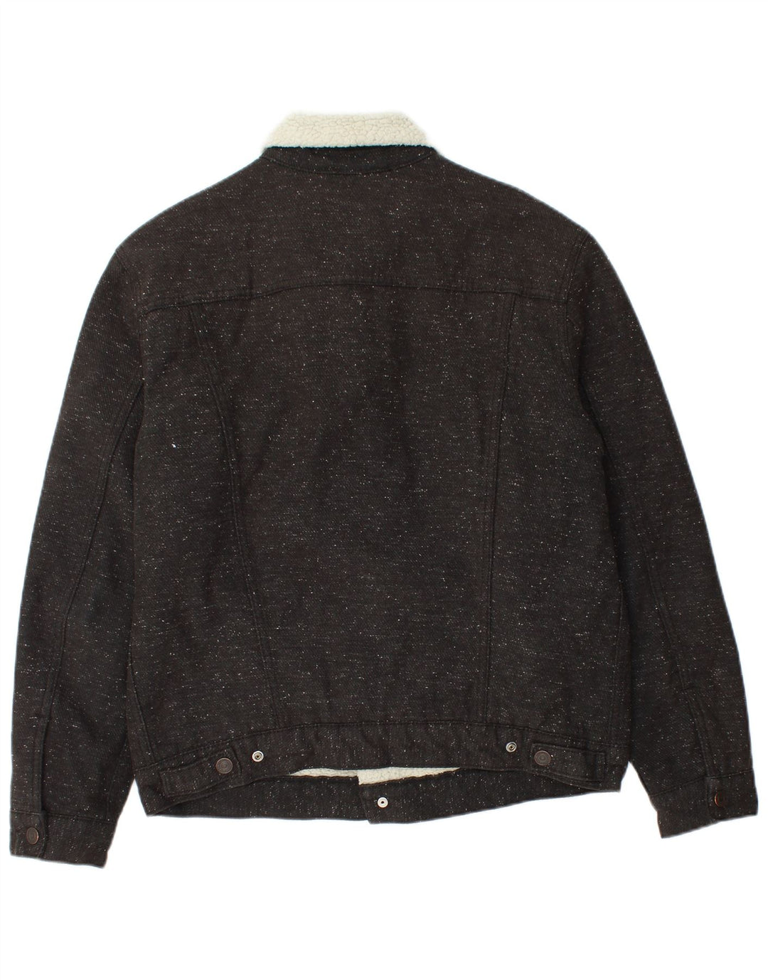Jaqueta masculina Sherpa Levi's UK 40 grande algodão manchado cinza