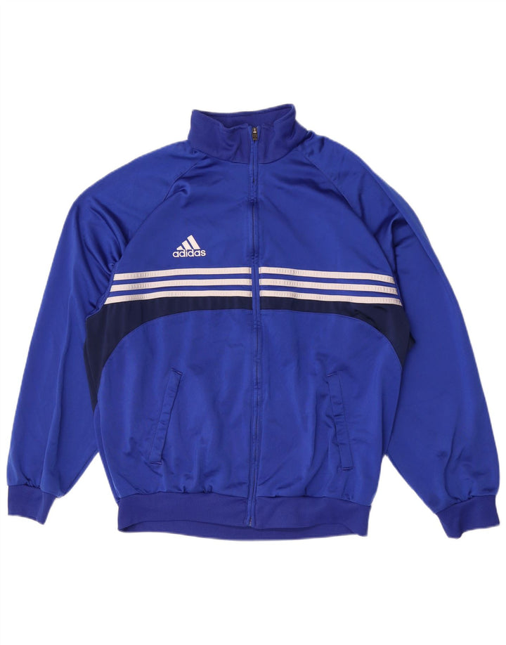 Adidas Mens Tracksuit Top Jacket UK 44/46 Grande Azul Colorblock Poliéster