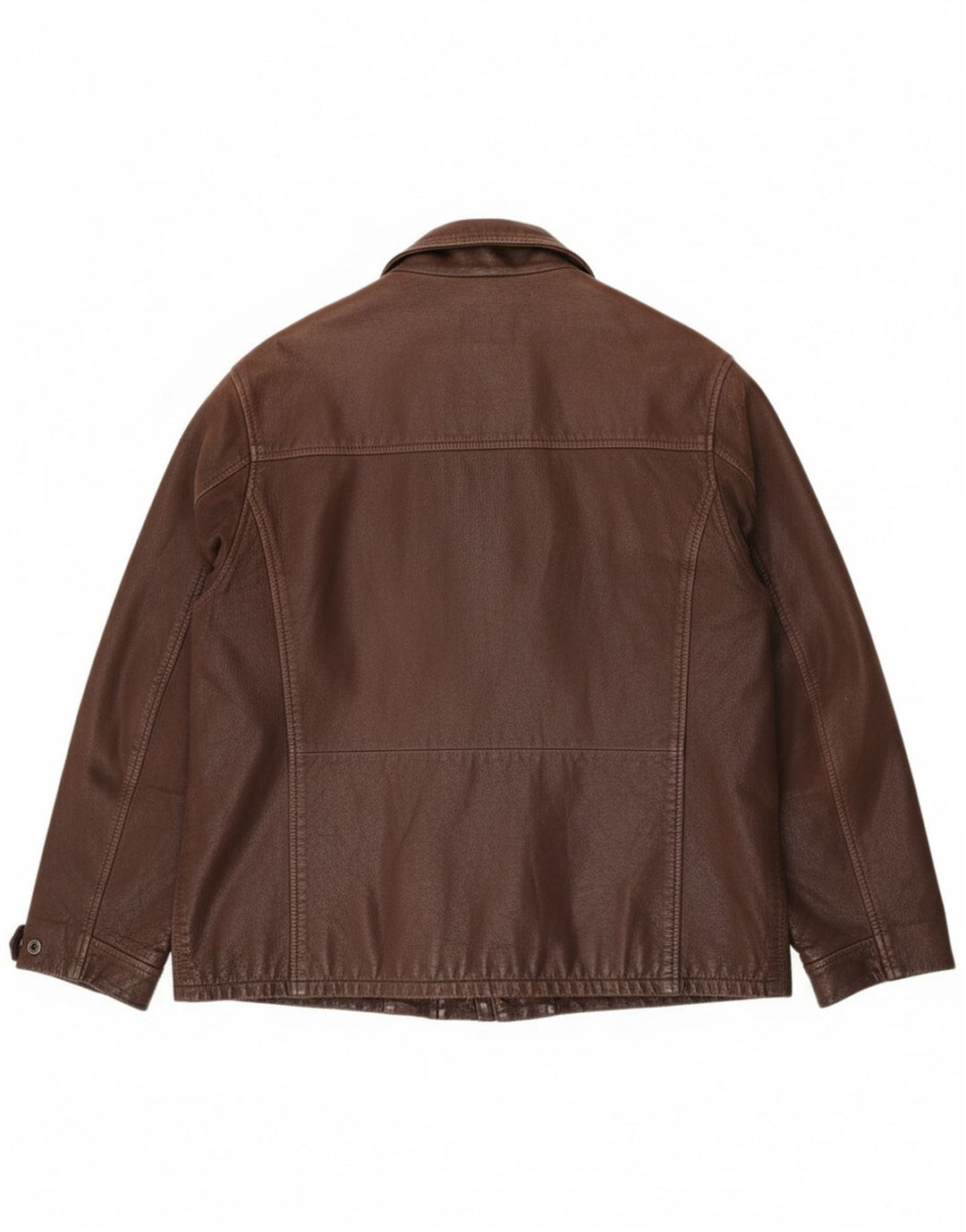 Jaqueta de couro masculina vintage IT 50 grande couro marrom