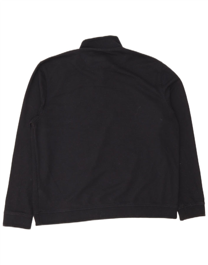 Suéter masculino Ted Baker com zíper e pescoço tamanho 6 2XL azul marinho