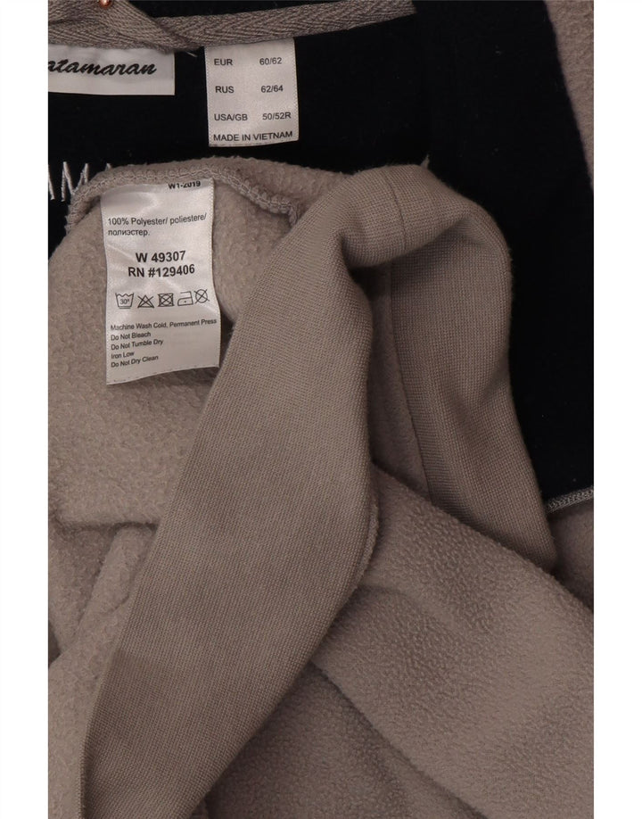 Jumper de lã masculino CATAMARAN com zíper e gola UK 50/52 4XL poliéster cinza