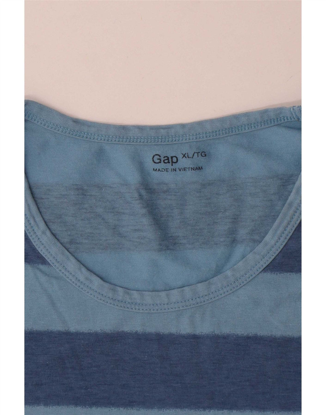 Camiseta masculina Gap Top XL de algodão listrado azul
