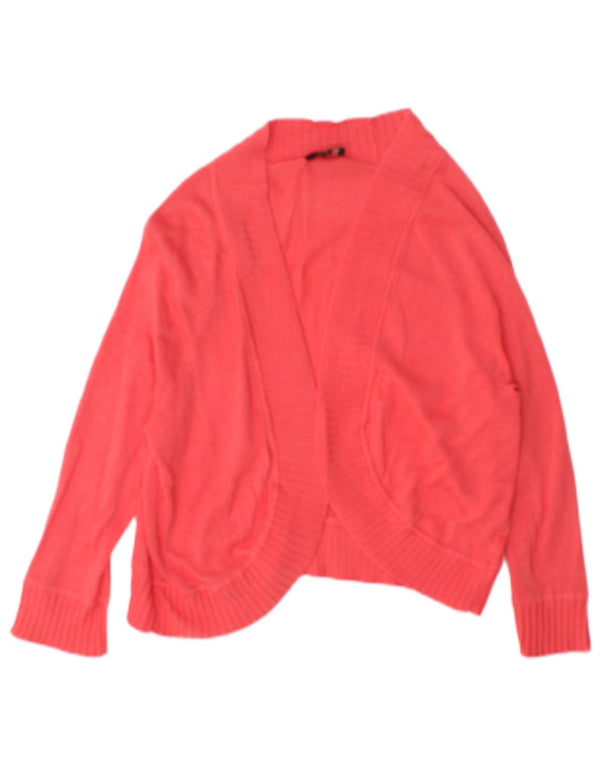 Suéter feminino Hobbs com corte aberto e cardigã UK 12 algodão rosa médio