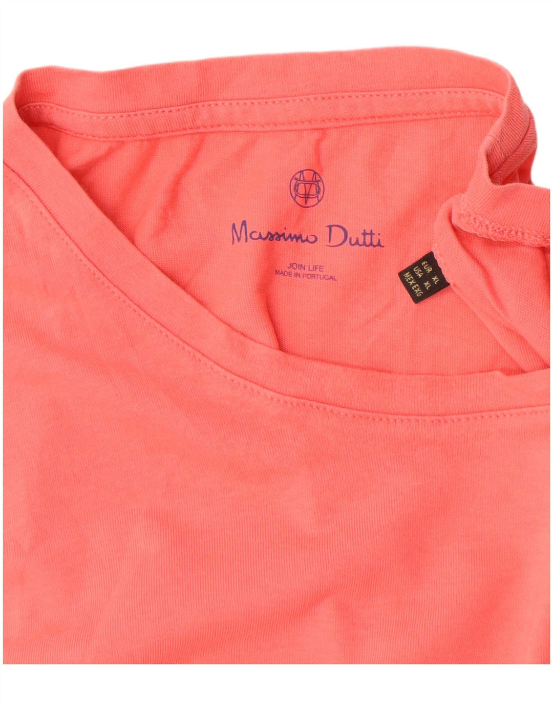 Camiseta masculina Massimo Dutti Top XL algodão rosa