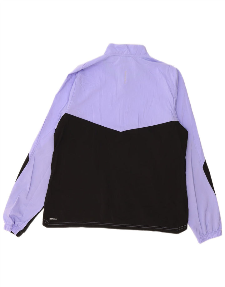 PUMA Womens Tracksuit Top Jacket UK 14 Médio Roxo Colourblock Poliéster