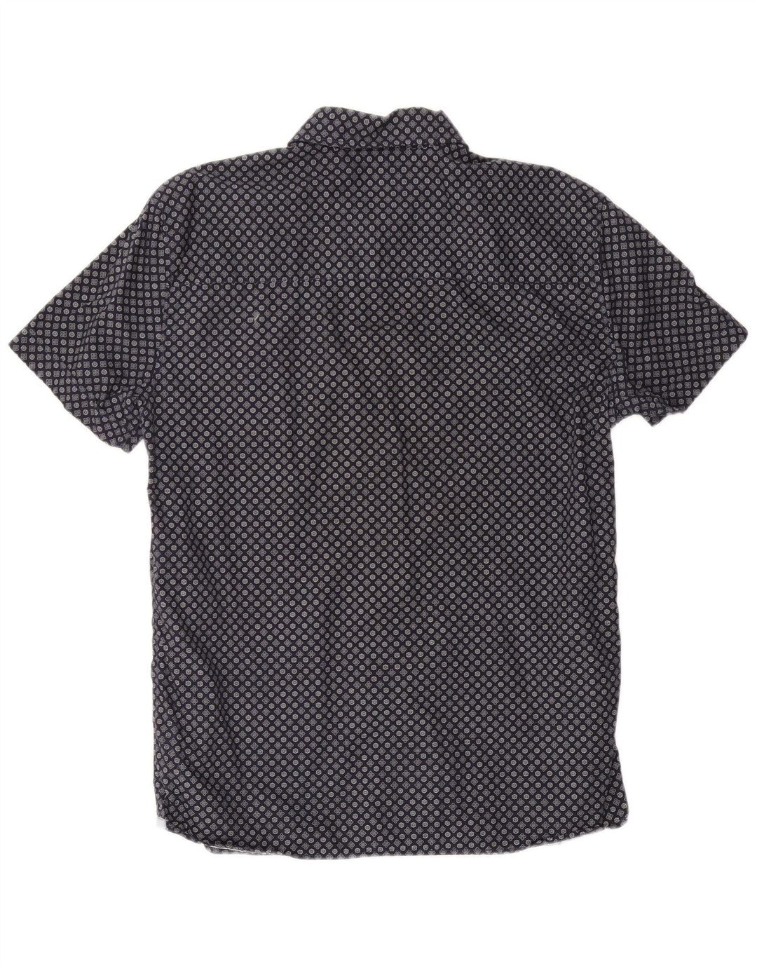 Camisa masculina MUSTANG de manga curta slim fit grande algodão floral azul marinho