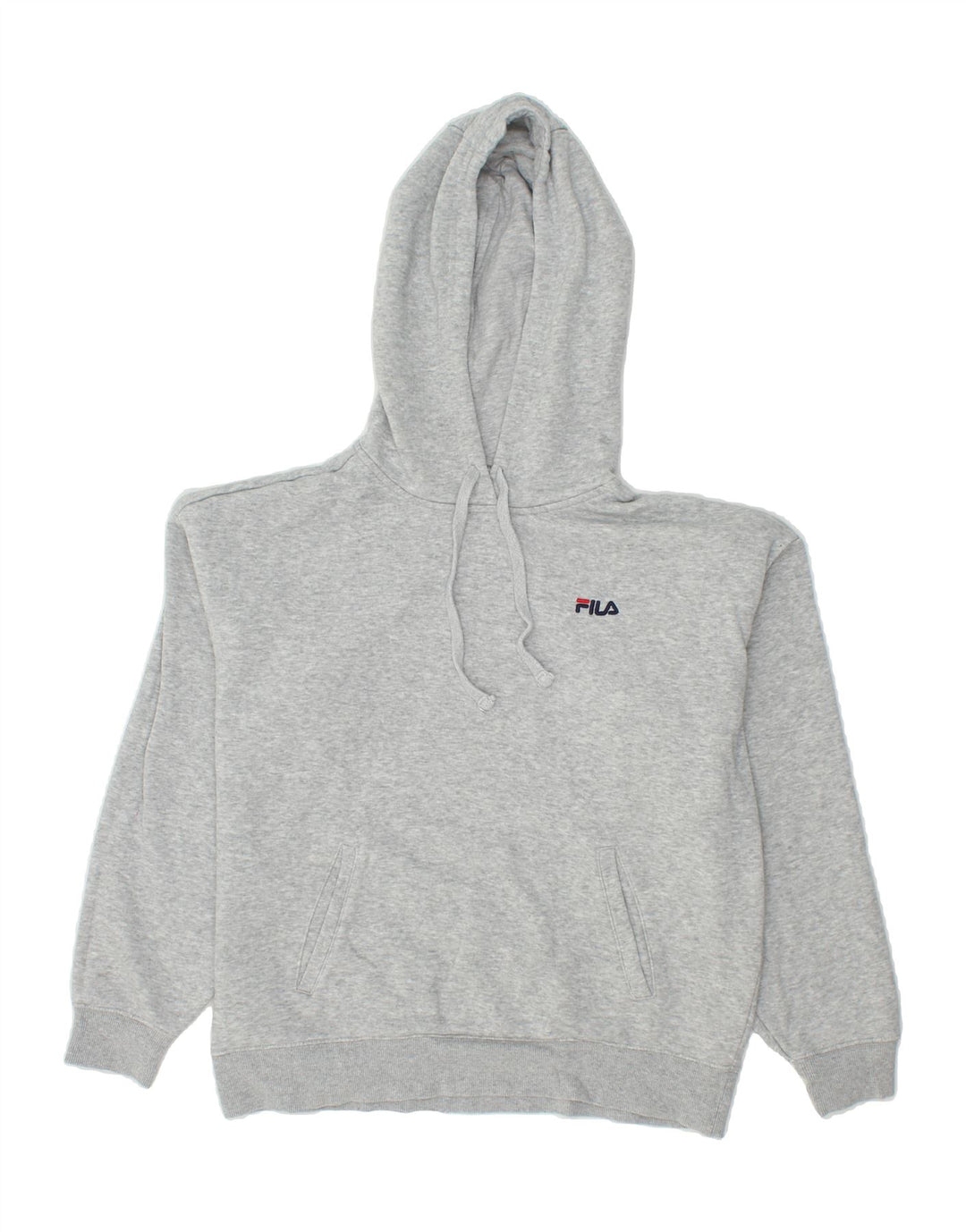 FILA Womens Hoodie Jumper UK 16 Large Grey Cotton Vintage Fila and Second-Hand Fila from Messina Hembry 