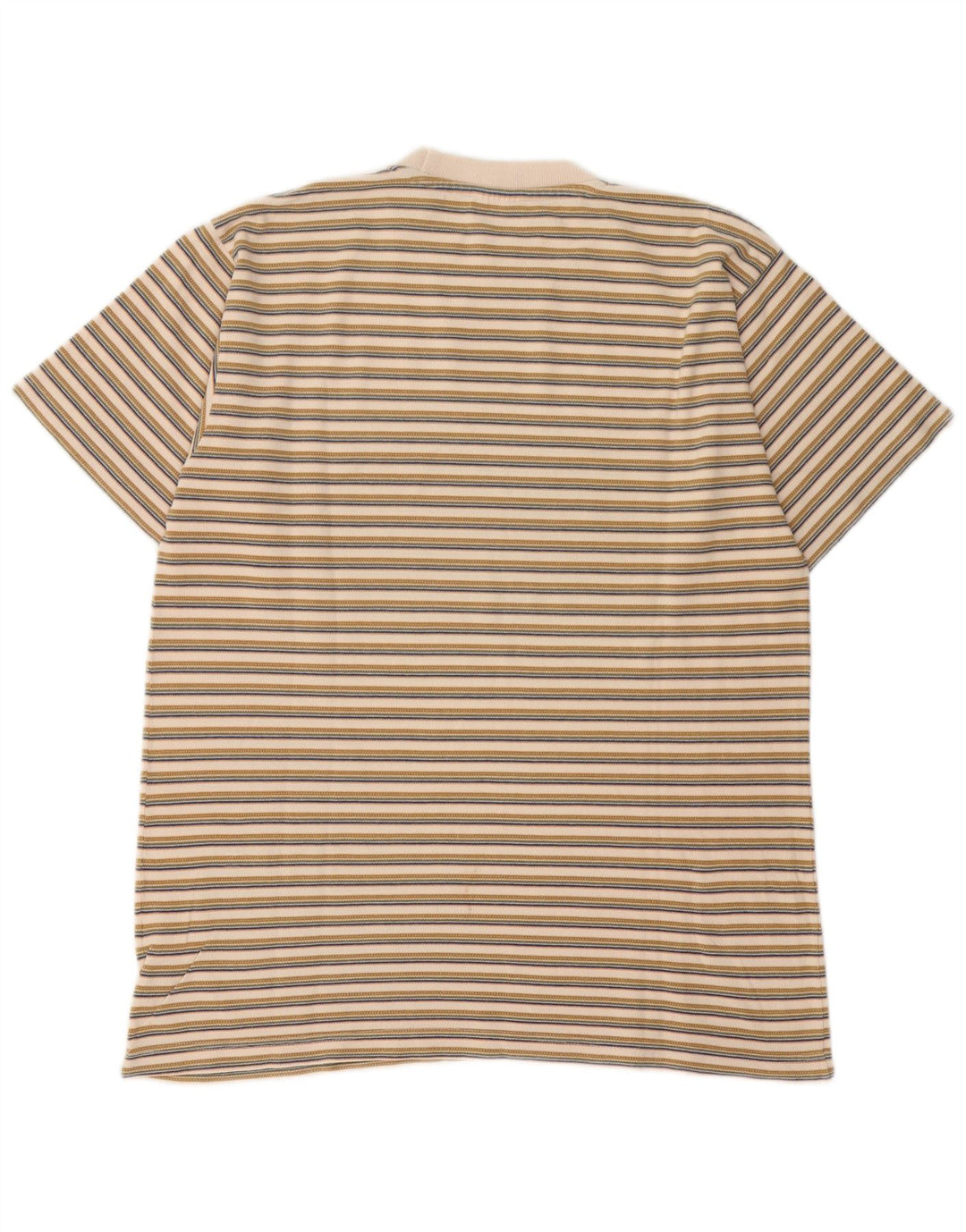 Camiseta masculina Lee grande algodão listrado bege