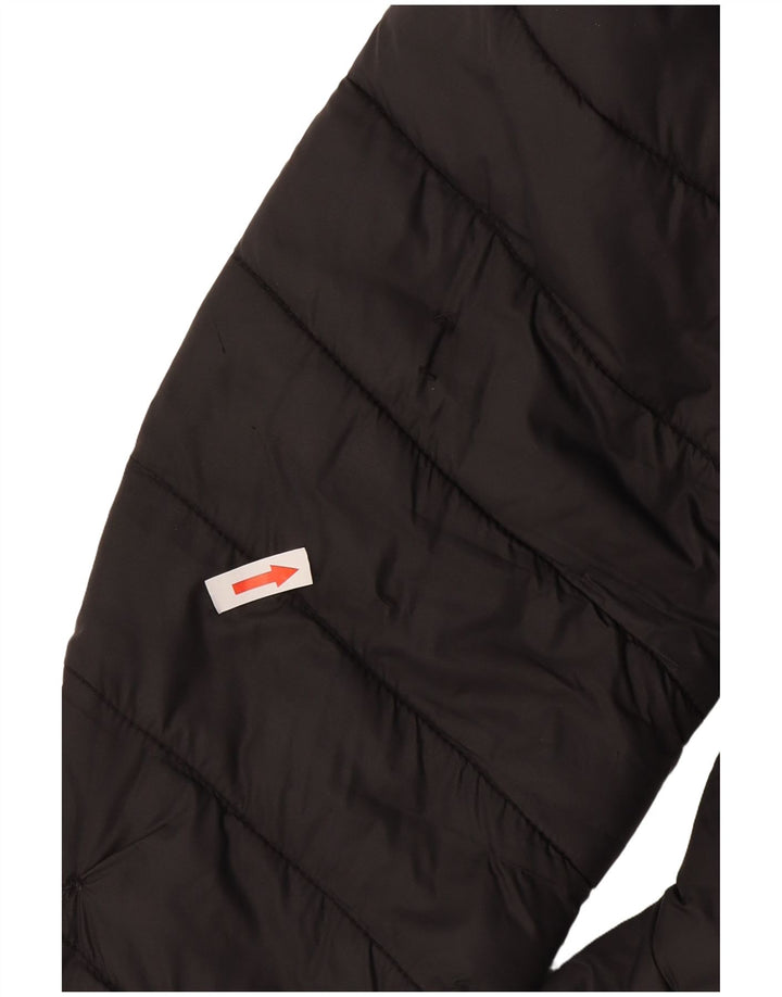 Jaqueta acolchoada com capuz feminina Fat Face UK 16 grande nylon preto