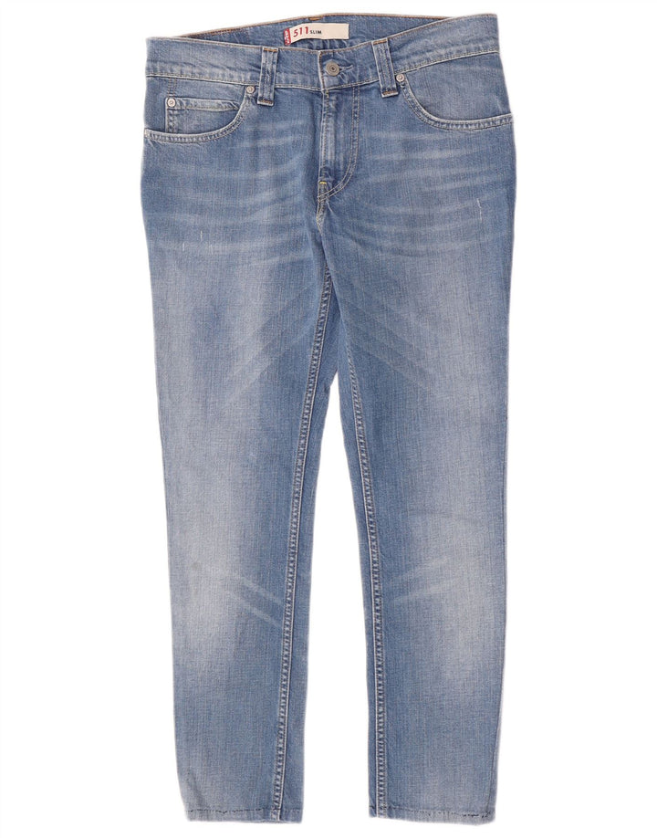 Calça jeans feminina Levi's 511 Slim W32 L26 azul algodão