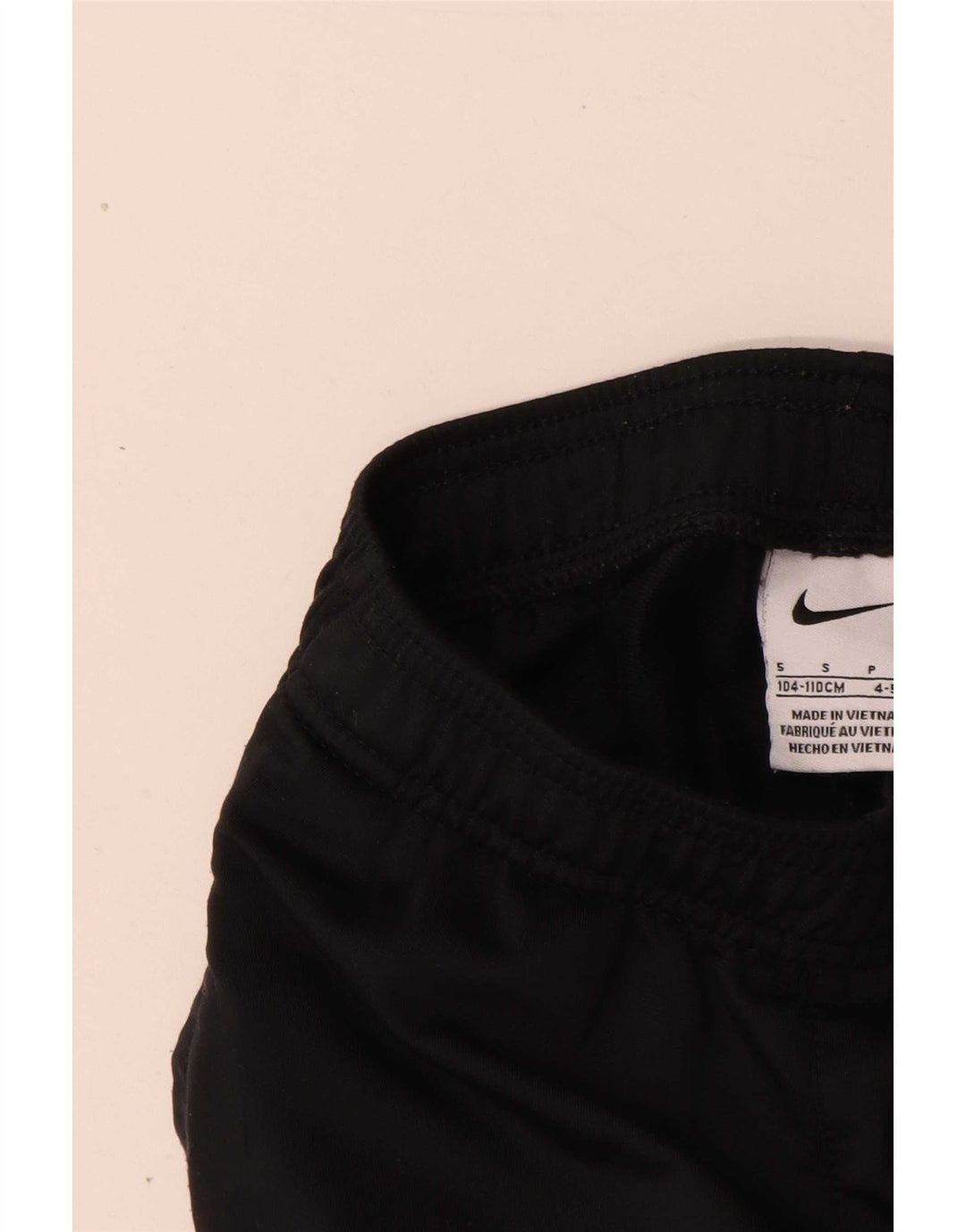 Calça de treino Nike Boys 4-5 anos pequena preta poliéster