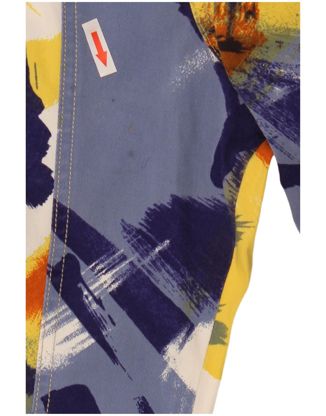 Bermuda feminina Jeckerson W33 média multicolorida tie-dye algodão