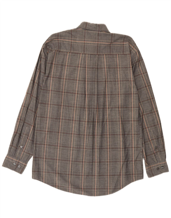 Camisa masculina Camel Active pequena xadrez cinza