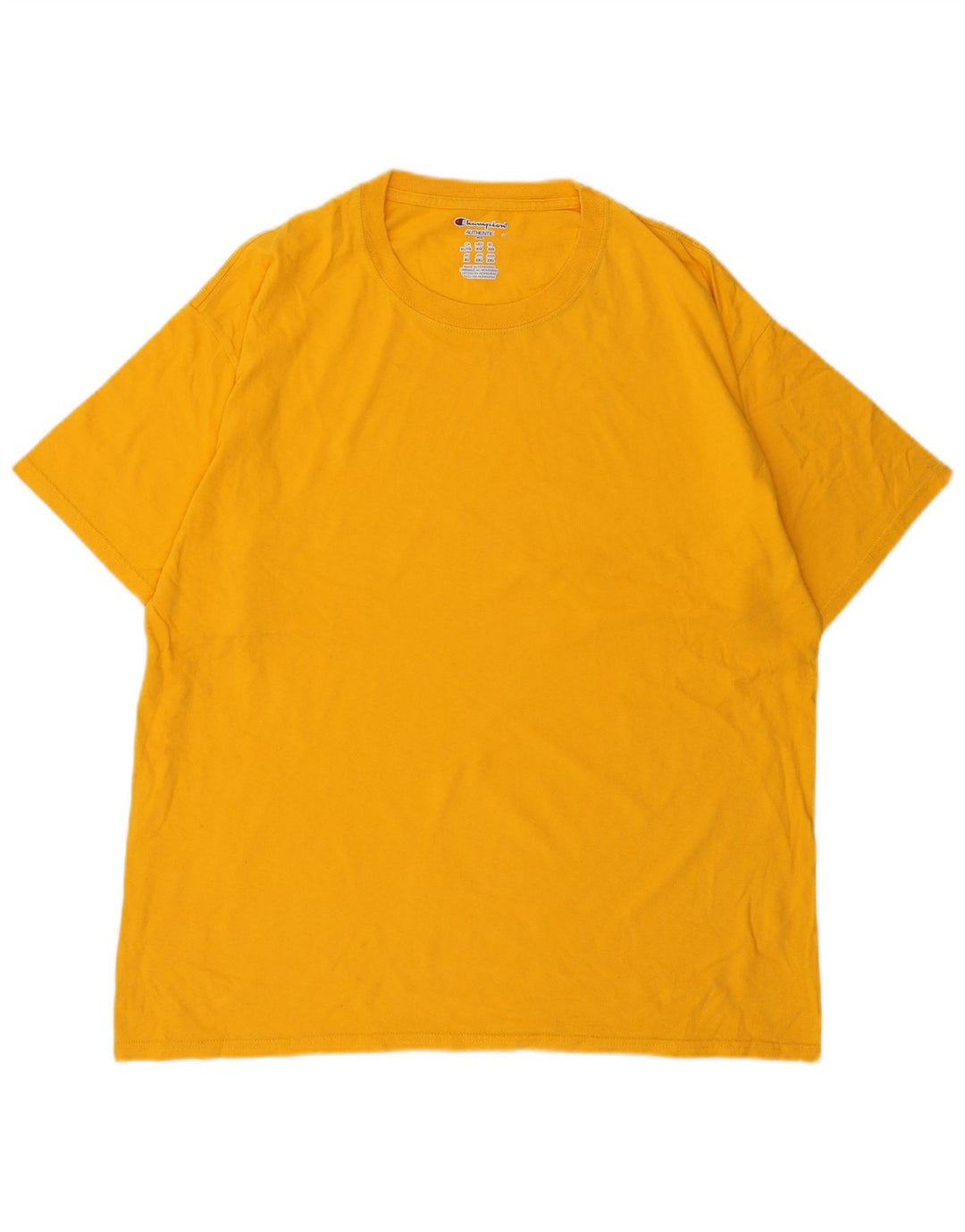 Camiseta masculina CHAMPION Top XL algodão amarelo