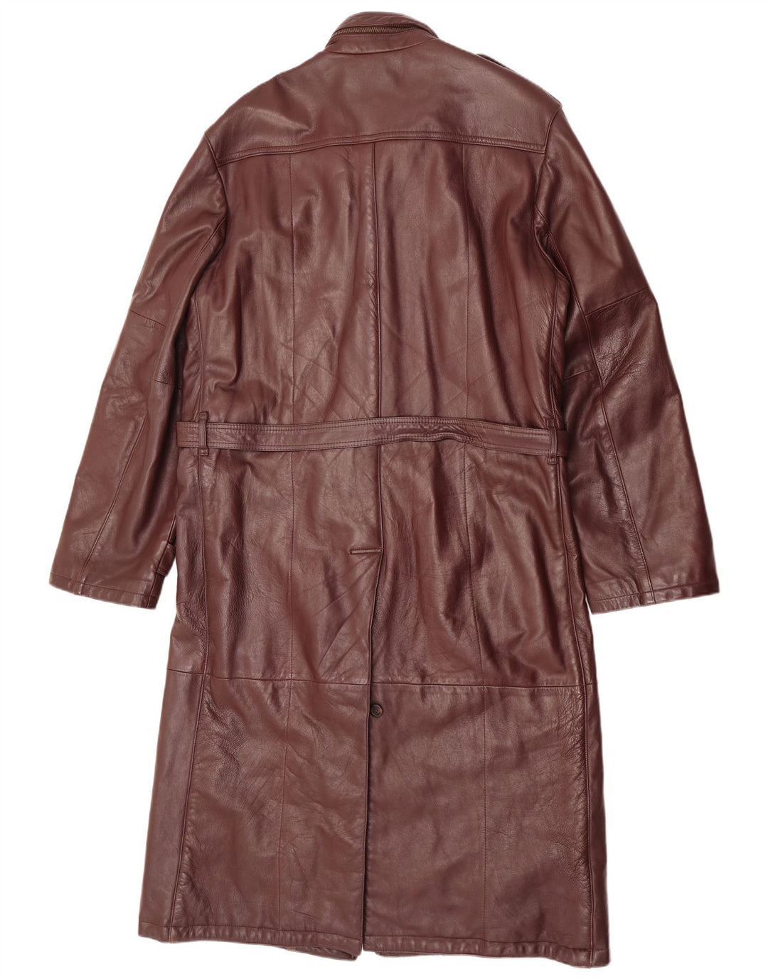 Casaco de couro militar masculino C&A Reino Unido 40 grande couro marrom