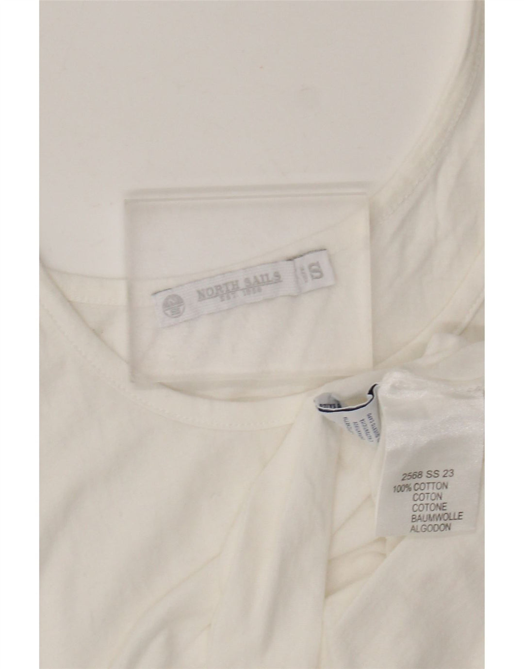 Colete feminino North Sails UK 10 pequeno algodão branco