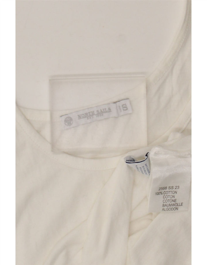Colete feminino North Sails UK 10 pequeno algodão branco