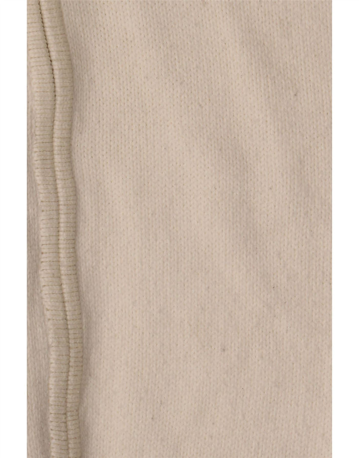 Suéter feminino Marks & Spencer Stretch Cardigan Reino Unido 16 Grande Branco