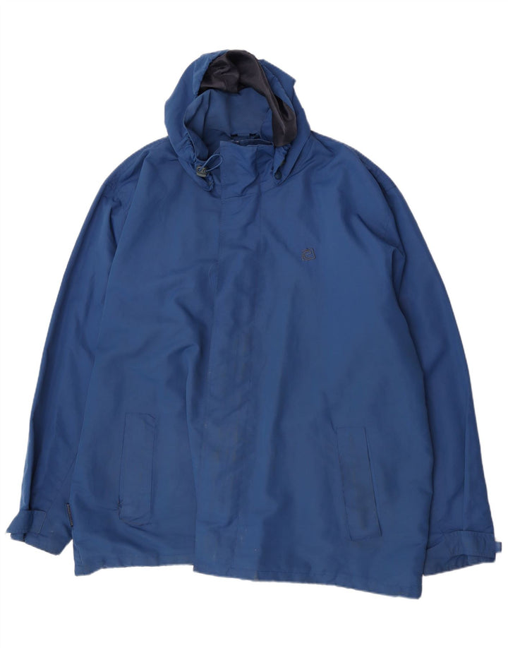 Jaqueta de chuva masculina Mountain Essentials com capuz Reino Unido 46 3XL azul nylon