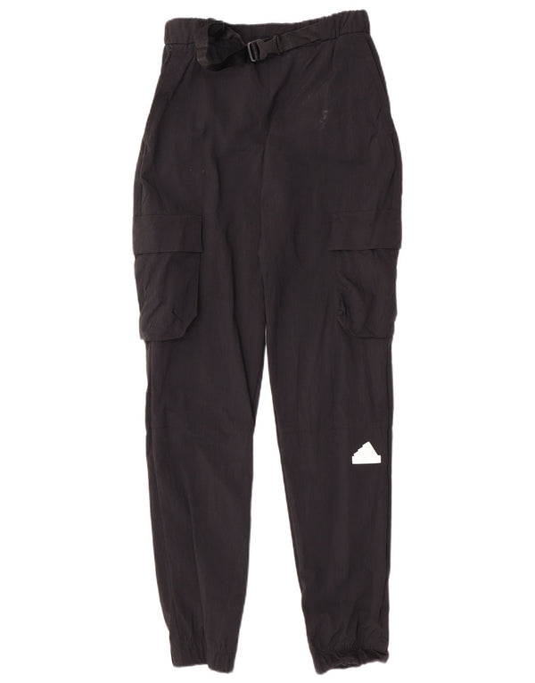 Adidas Womens Cargo Tracksuit Calças Joggers UK 4/6 XS Preto Poliamida