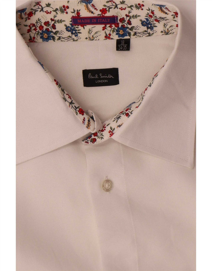 Camisa masculina Paul Smith tamanho 18 2XL branca