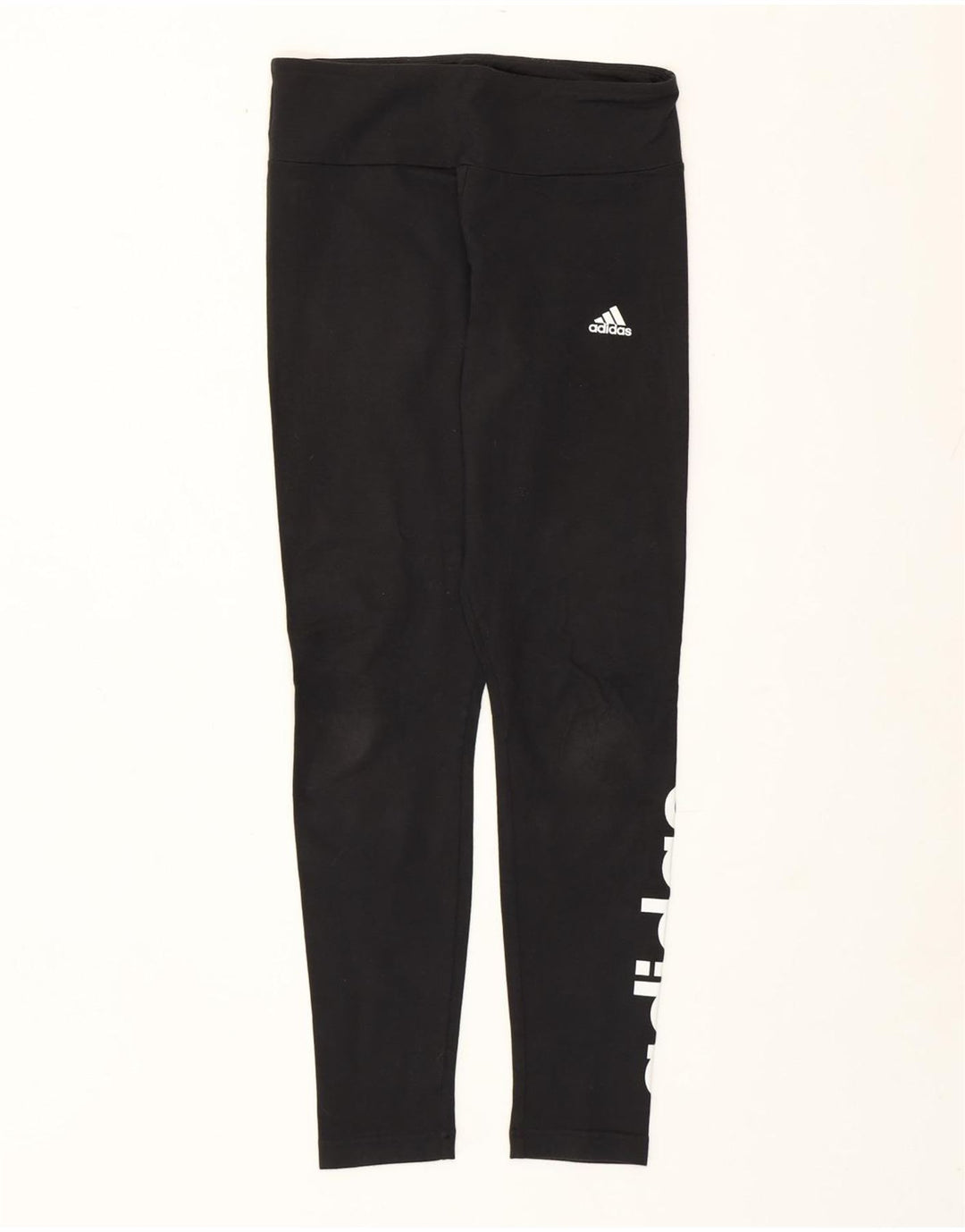 Adidas Womens Graphic Leggings UK 8/10 Pequeno Poliéster Preto