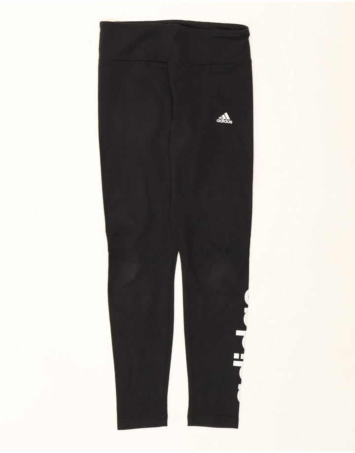 Adidas Womens Graphic Leggings UK 8/10 Pequeno Poliéster Preto