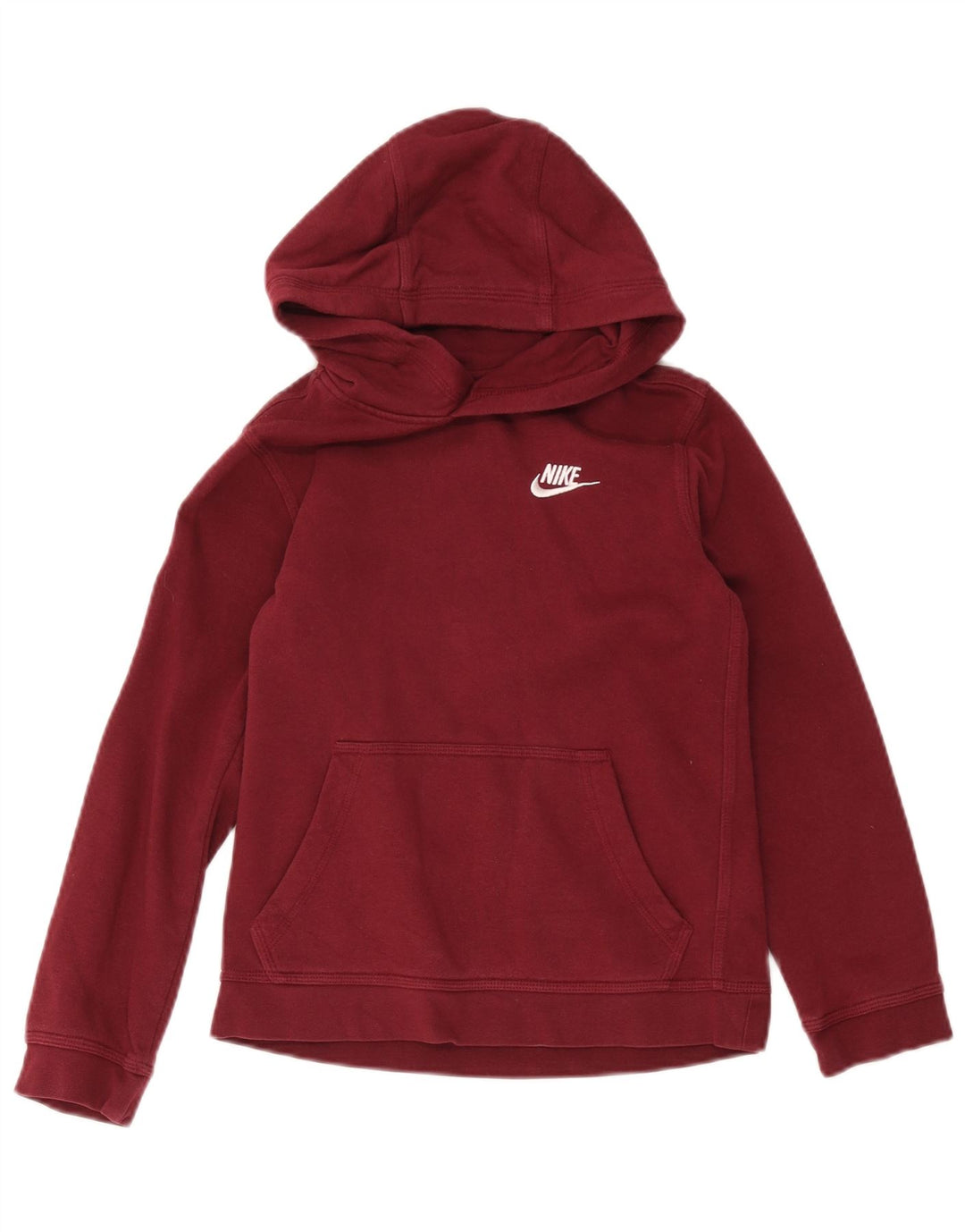 Jumper com capuz Nike Boys 10-11 anos médio marrom algodão