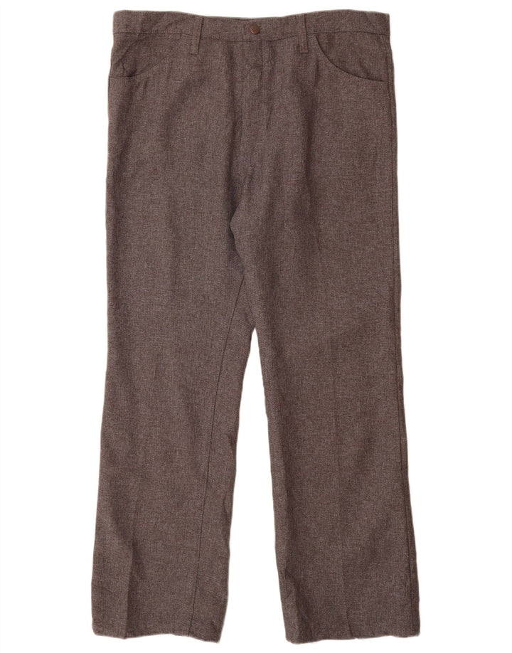 Calça Wrangler masculina reta casual W38 L30 poliéster cinza