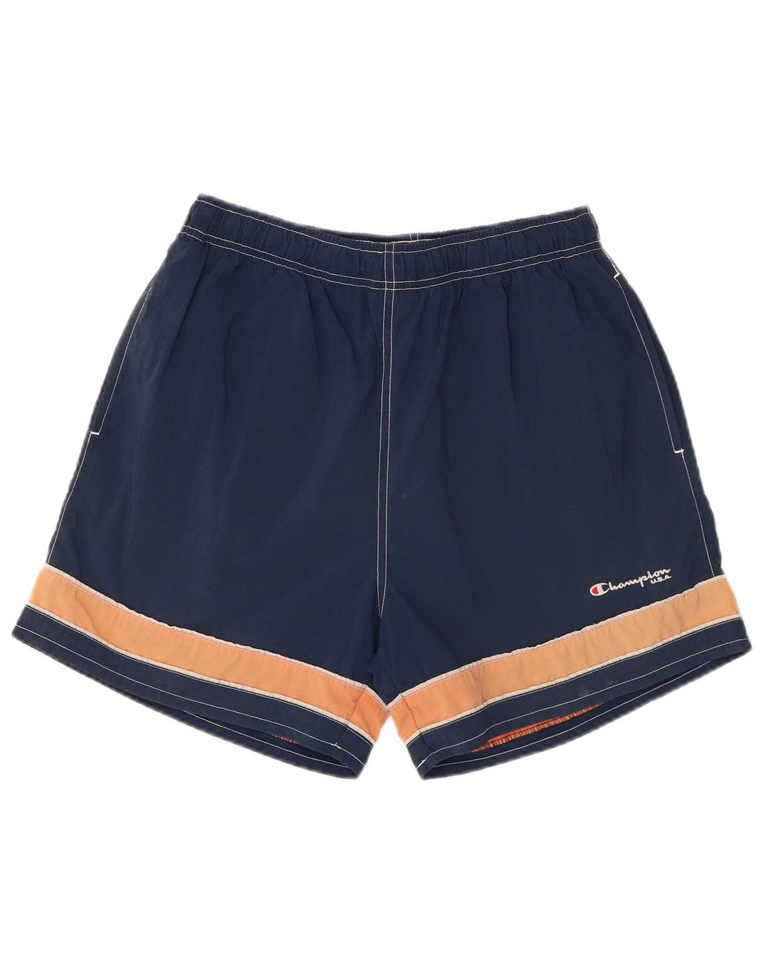 Shorts de natação masculino Champion grande bloco colorido azul marinho