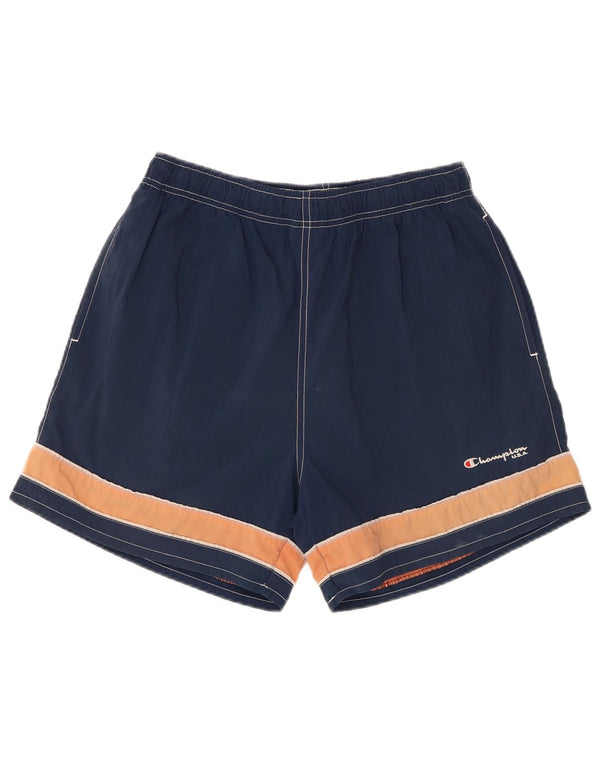 Champion Mens Swimming Shorts Large Navy Blue Colourblock