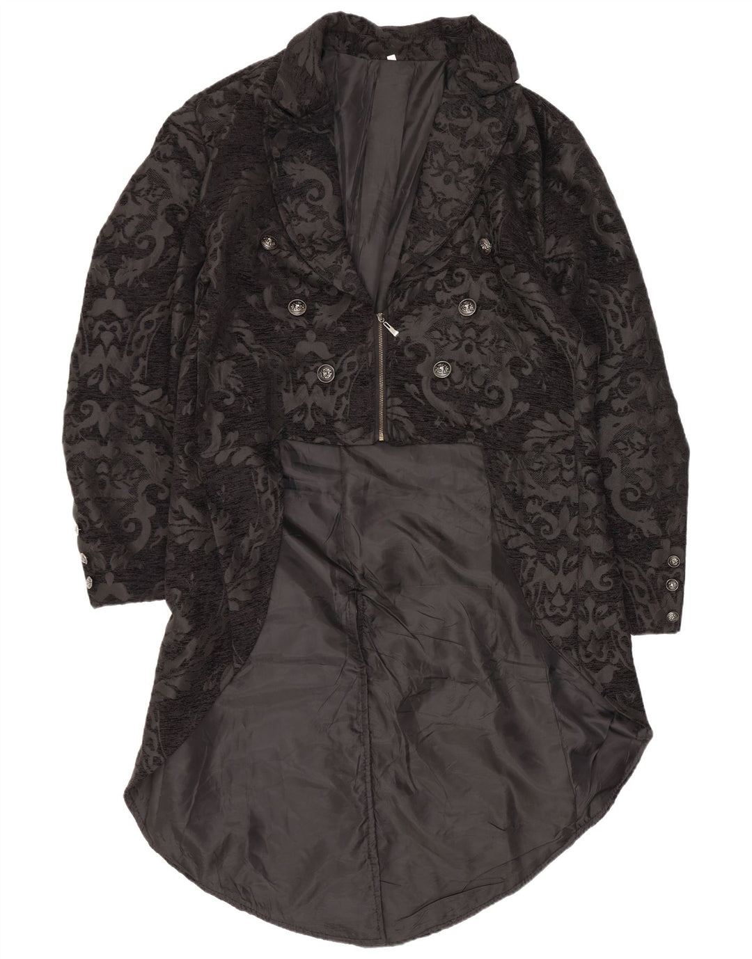 Jaqueta Blazer Feminina Vintage UK 20 2XL Preto Paisley