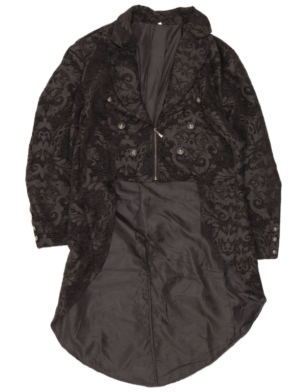 Jaqueta Blazer Feminina Vintage UK 20 2XL Preto Paisley