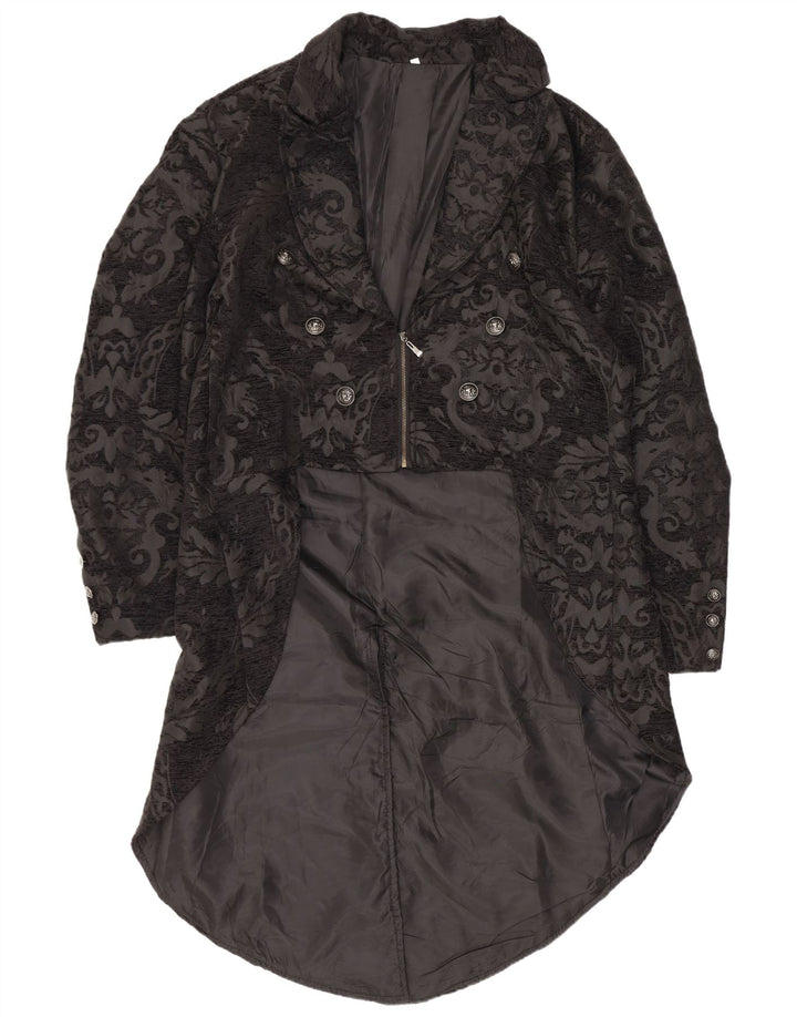 Jaqueta Blazer Feminina Vintage UK 20 2XL Preto Paisley