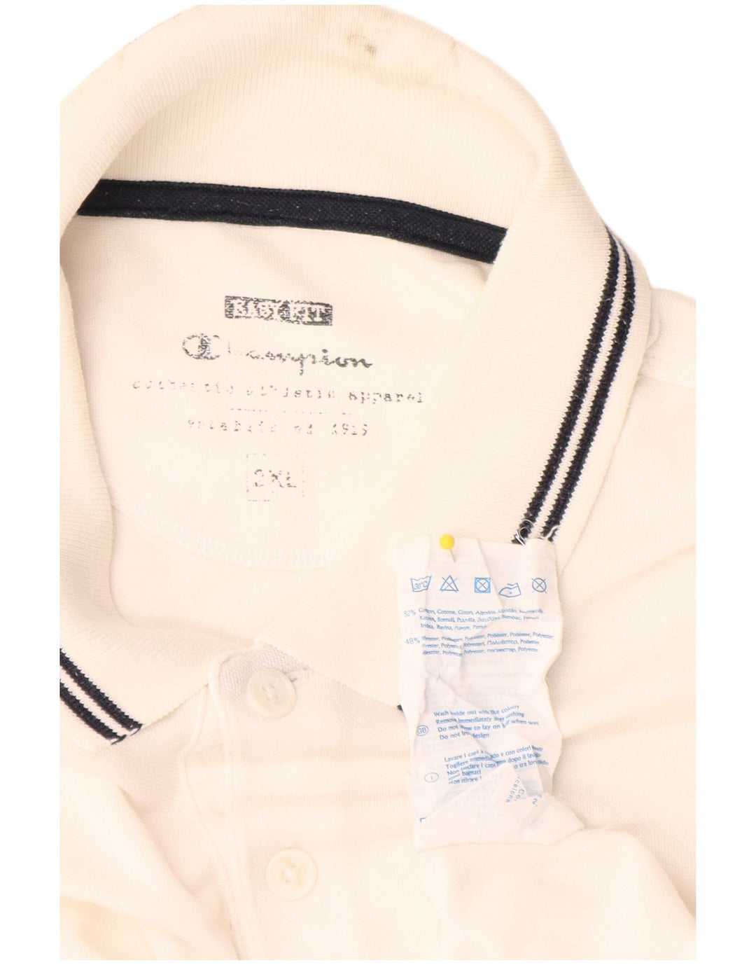 Camisa polo masculina Champion 2XL algodão branco