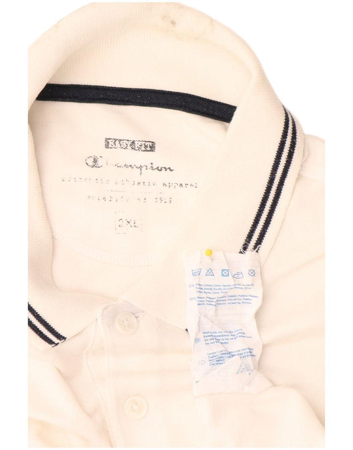 Camisa polo masculina Champion 2XL algodão branco