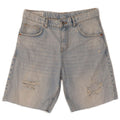 ZARA Boys Shorts jeans desgastados 13-14 anos W28 algodão azul