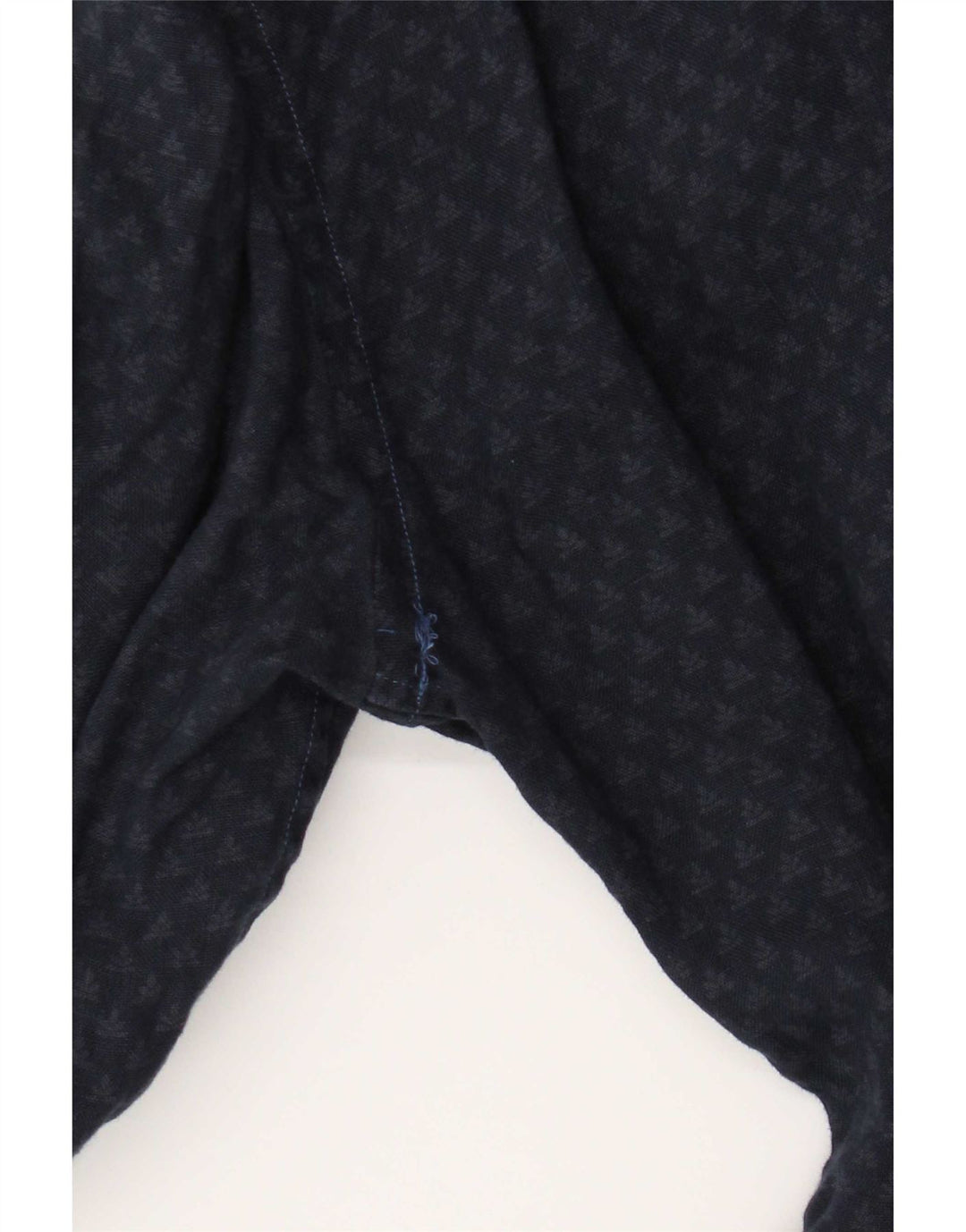 Camisa masculina Boggi Milano pequena linho manchado azul marinho