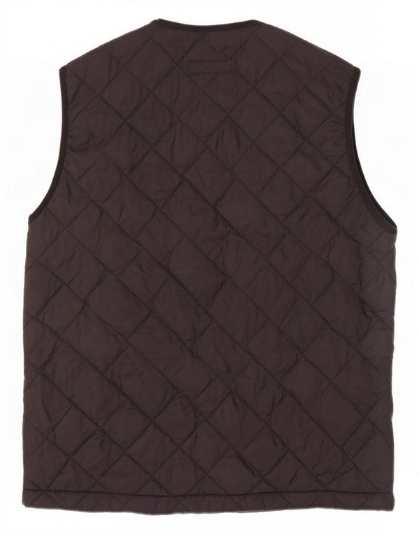 Crown Mens Quilted Gilet UK 42 XL Black Polyamide