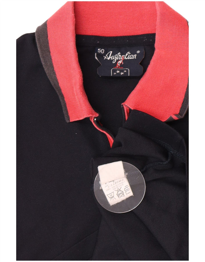 Camisa polo masculina de rugby AUSTRALIAN L'ALPINA IT 50 poliéster preto médio