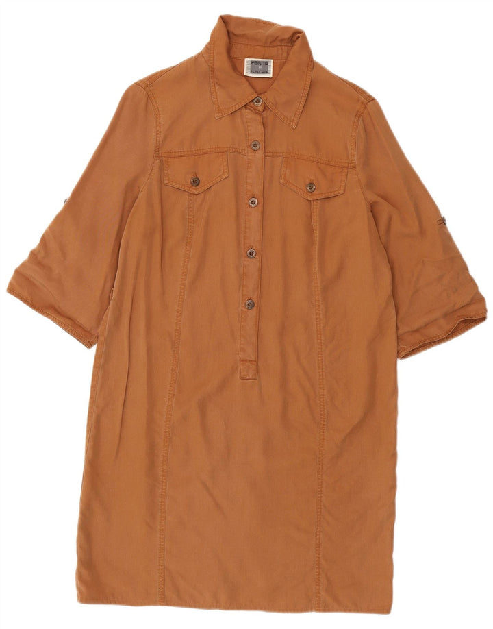 Perte by Krizia vestido feminino pulôver manga 3/4 Reino Unido 12 marrom médio