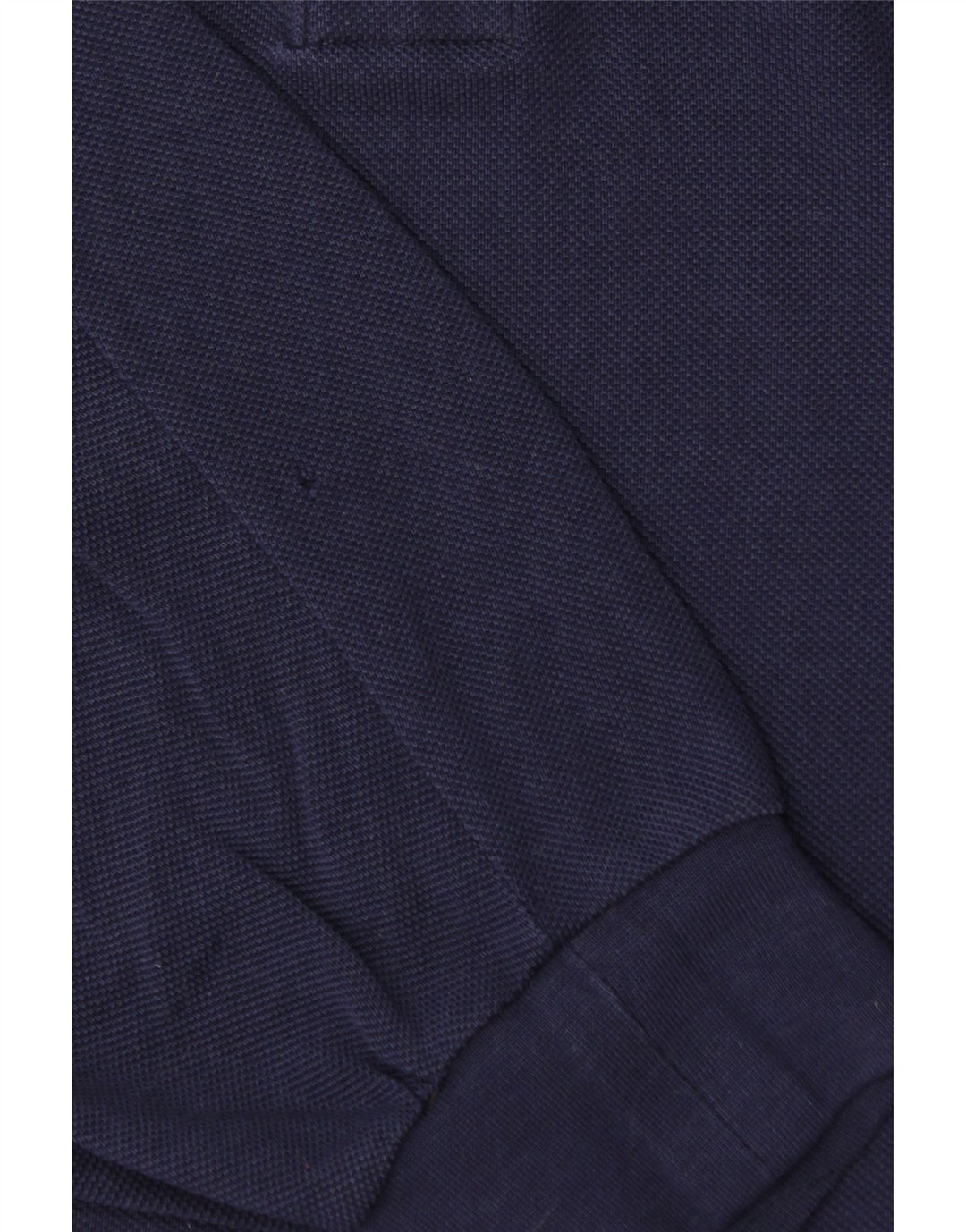 Camisa polo masculina de manga comprida Lacoste tamanho 7 2XL algodão azul marinho