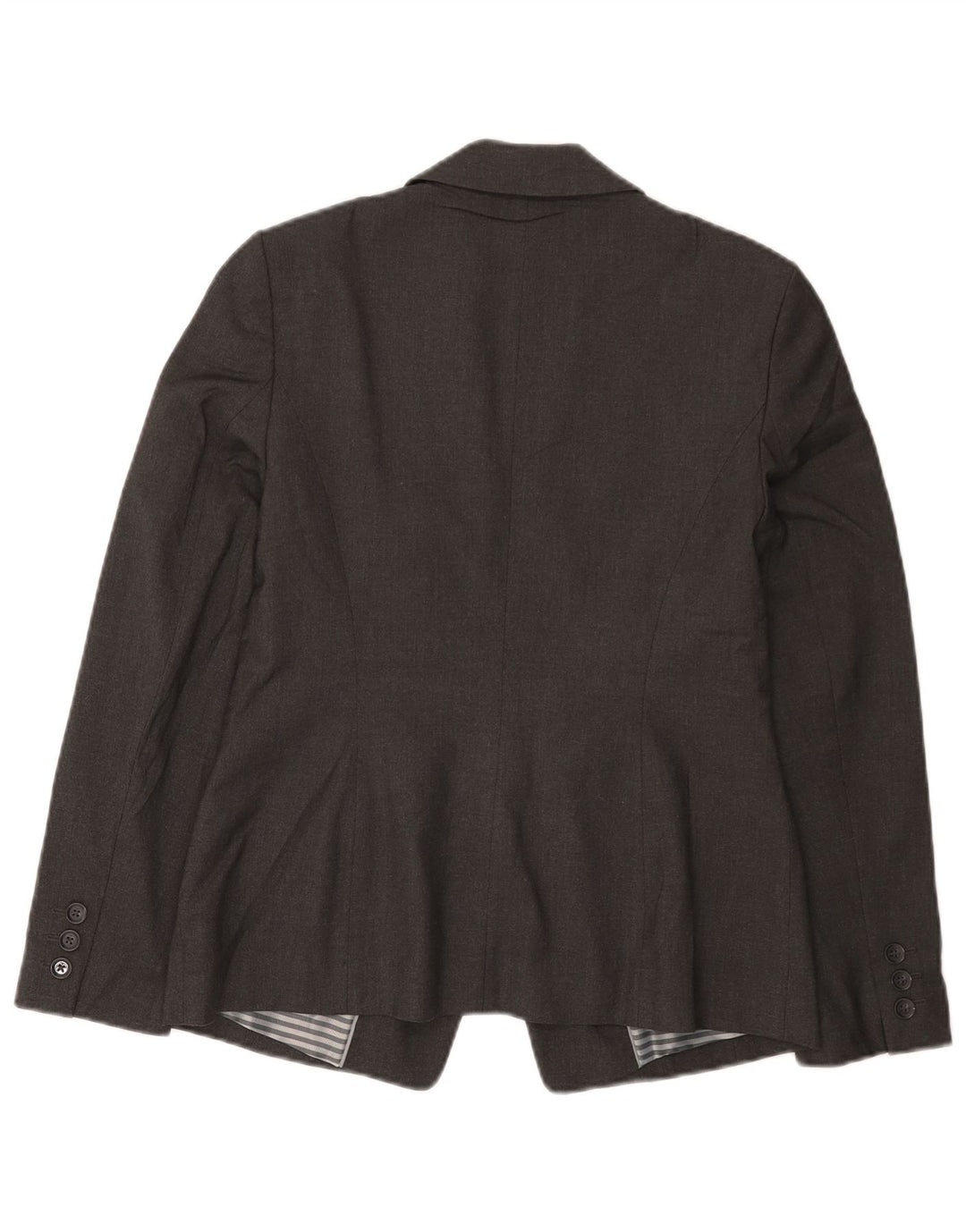Jaqueta blazer feminina Marks & Spencer com 1 botão Reino Unido 12 poliéster cinza médio