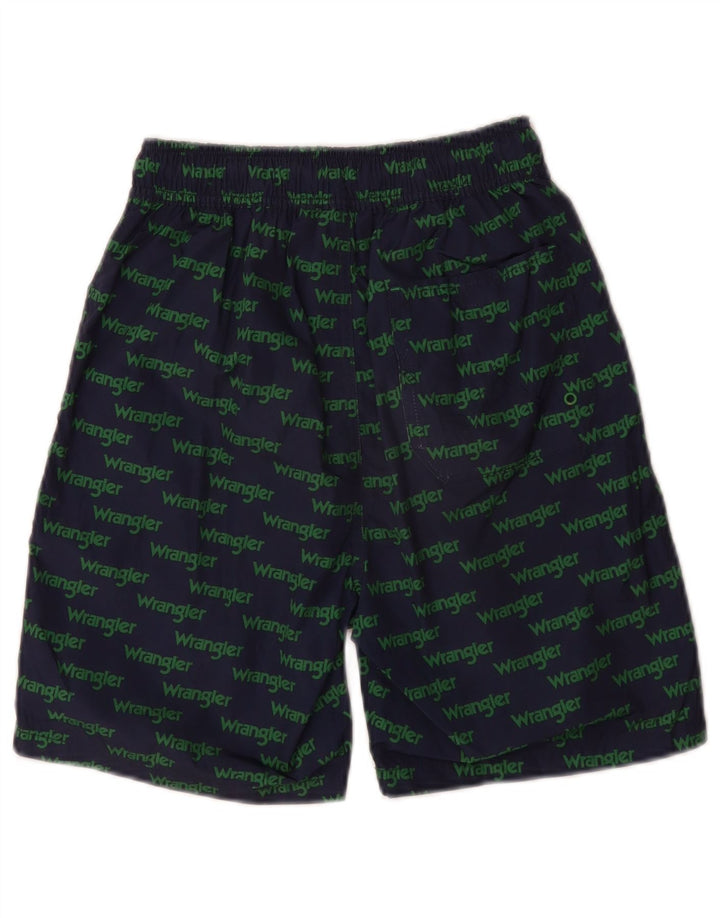 Shorts de natação gráfico para meninos WRANGLER 9-10 anos pequeno azul marinho poliéster