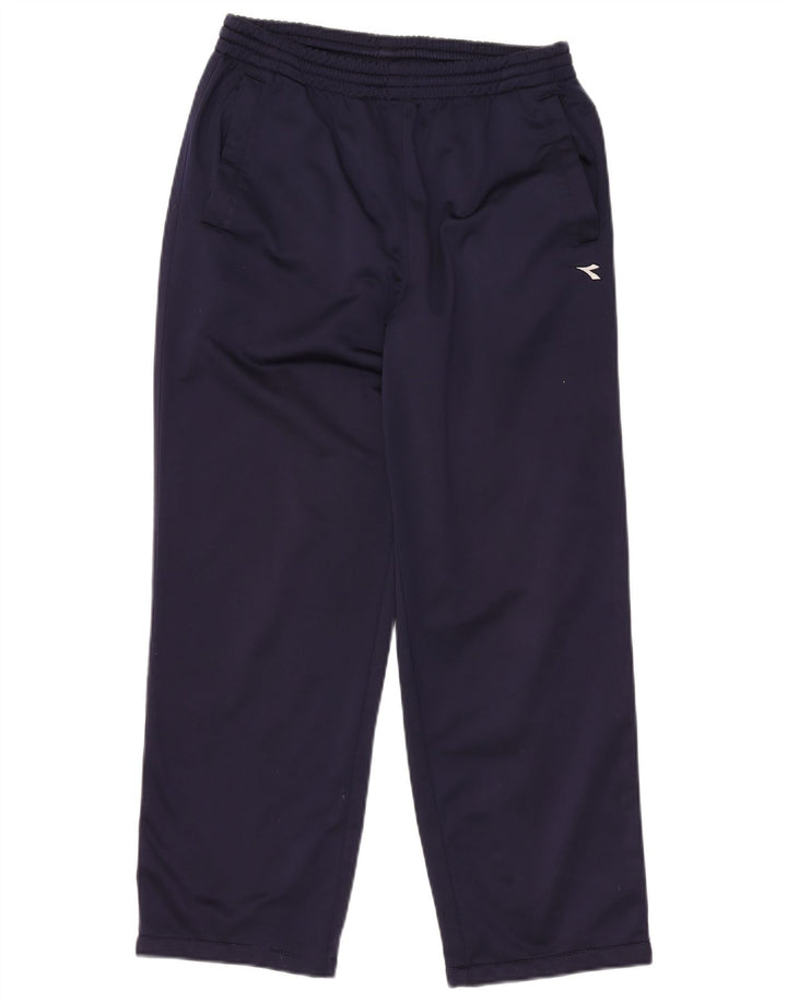 Calça de treino feminina DIADORA UK 16 grande poliéster azul marinho