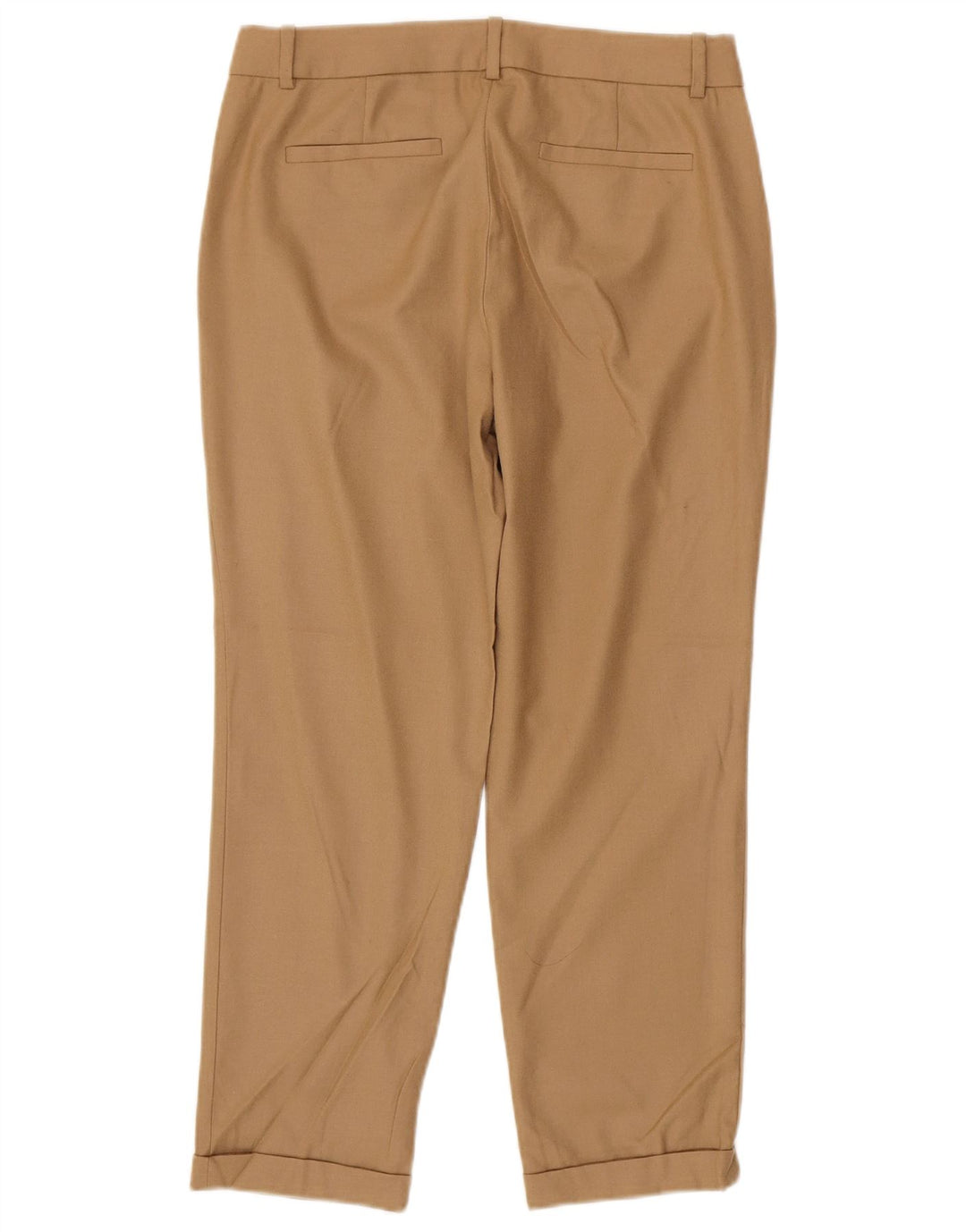 Calça capri feminina J. CREW reta US 4 pequena W30 L26 lã bege