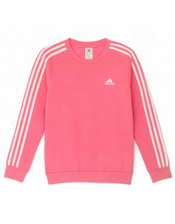 Adidas Womens Oversized Sweatshirt Jumper UK 4/6 XS Rosa Algodão